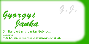 gyorgyi janka business card